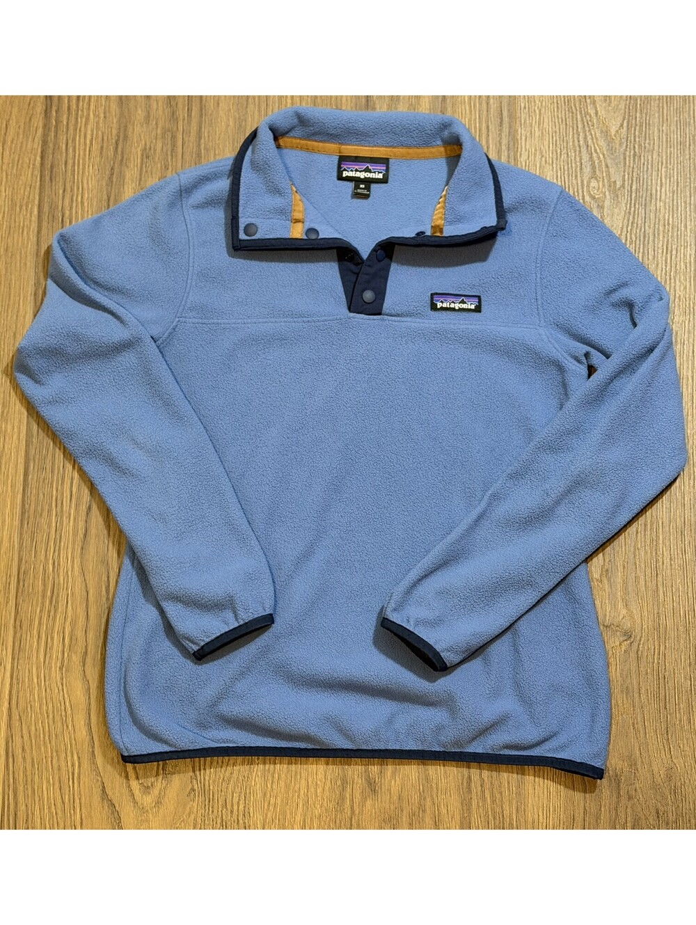 Patagonia Womens XS Lightweight Synchilla Snap-T Fleece Pullover Blue #15B